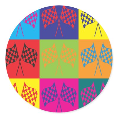 NASCAR Pop Art Stickers by sciencewillprevail