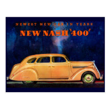 Nash 400 ~ Vintage Automobile / Car Advertisement Post Card