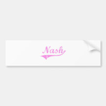 Nash Last Name Classic Style Bumper Stickers