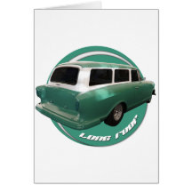 nash long roof seafoam station wagon hot rod greeting cards