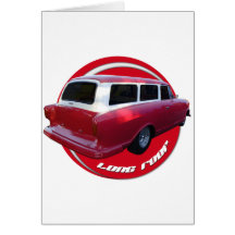 nash long roof station wagon  red cards