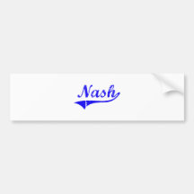 Nash Surname Classic Style Bumper Stickers