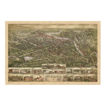 Nashua NH panoramic birdseye view 1883 posters by paulpat Nashua NH panoramic birdseye view 1883 posters