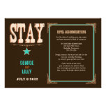 Nashville Accommodation Card:  Turquoise Custom Invites