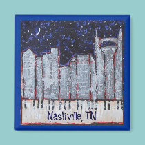 Nashville at night magnet magnets