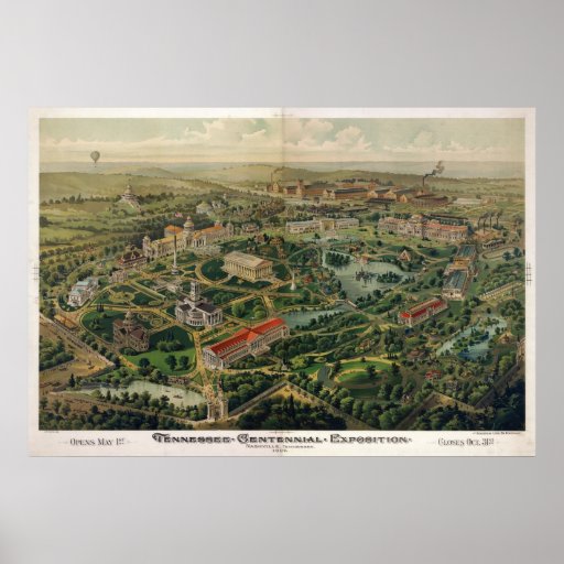 Nashville Cent. Expo, 1876 (Hndsn) BigMapBlog.com Poster