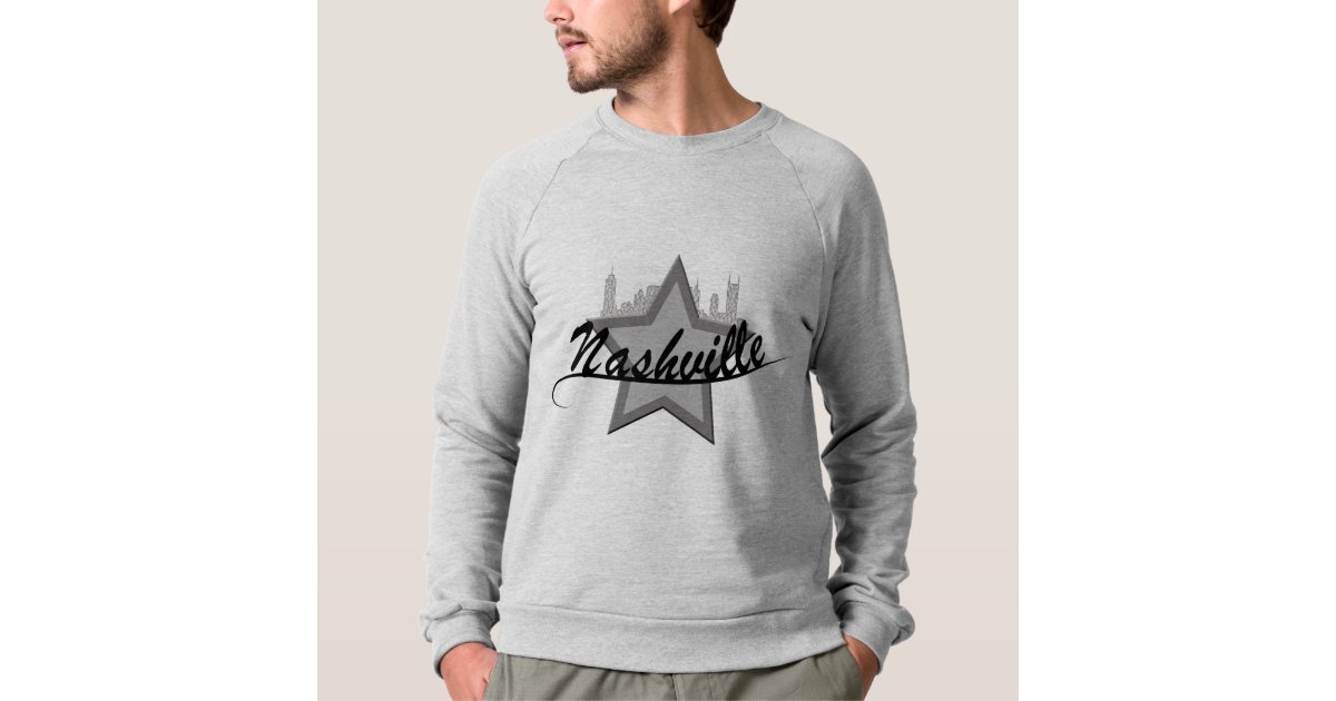 Nashville Men's American Apparel Raglan Sweatshirt Zazzle