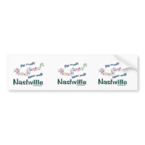 Nashville Music Notes Bumper Sticker
