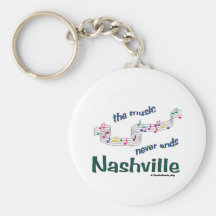Nashville Music Notes Keychain