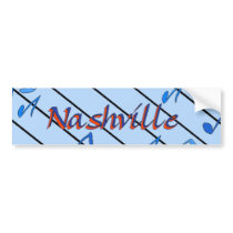 Nashville Notes Blue Bumper Stickers