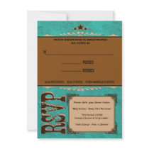 Nashville Response Card:  Turquoise Custom Invitation