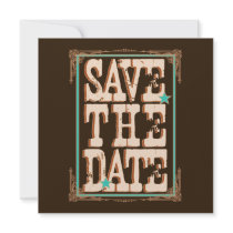 Nashville Save the Date:  Turquoise Personalized Invites