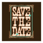 Nashville Save the Date:  Turquoise Personalized Invites