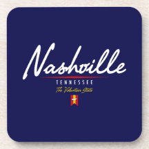 Nashville Script Beverage Coasters