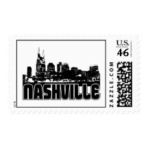 Nashville Skyline Postage Stamp