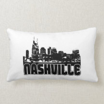 Nashville Skyline Throw Pillows