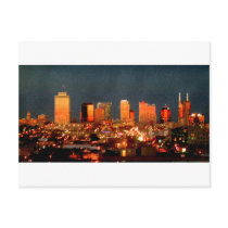 Nashville Sunset Skyline postcards