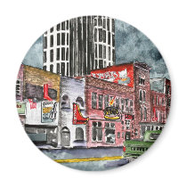 nashville tennessee country music capital art refrigerator magnet