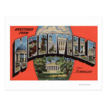 Nashville, Tennessee - Large Letter Scenes 2 Postcard
