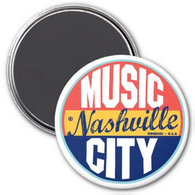 Nashville Vintage Label Refrigerator Magnets