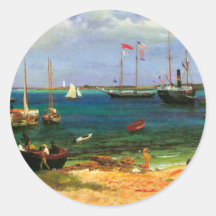 Nassau Harbor by Albert Bierstadt Stickers