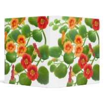 Nasturtium Flowers Avery Binder