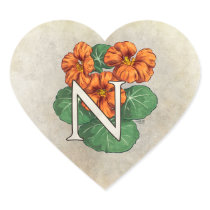 Nasturtiums Flower Monogram stickers