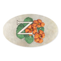 Nasturtiums Flower Monogram stickers
