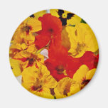 Nasturtiums  flowers refrigerator magnet