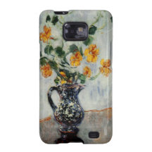 Nasturtiums in a Blue Vase by Monet Galaxy SII Covers