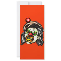 Nasty Evil Clown Rack Card Design