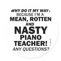 Nasty Piano Teacher stickers