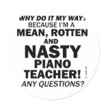 Nasty Piano Teacher stickers