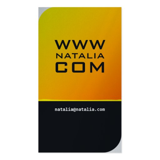 Natalia's Business Cards (back side)