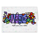 NATALIE hand-painted custom name Greeting Cards