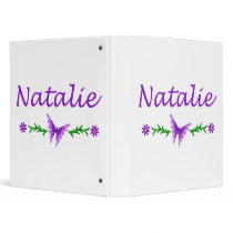 Natalie (Purple Butterfly) Vinyl Binders