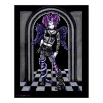 Natasha Gothic Tattoo Angel Poster posters