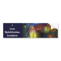 Natchitoches, Louisiana at Night bumper stickers
