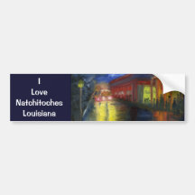Natchitoches, Louisiana at Night Bumper Sticker