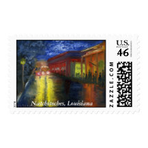Natchitoches, Louisiana at the Mardi Gras Parade Postage Stamps