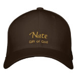 Nate Name Cap / Hat embroidered hats