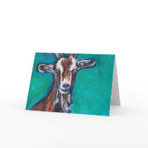 Nate the Goat Note Card by SheilaTS Nate the Goat Note Card