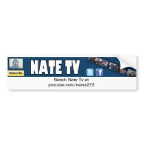Nate Tv Bumper stickers