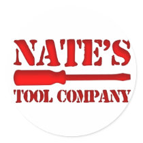 Nate's Tool Company stickers by CustomNameProducts Nate's Tool Company stickers