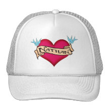 Nathan - Custom Heart Tattoo T-shirts & Gifts Hat