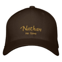 Nathan Name Cap / Hat Embroidered Baseball Cap