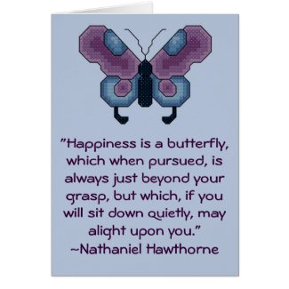 Nathaniel Hawthorne Happiness Quote Card