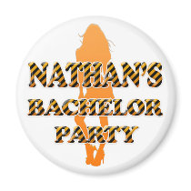 Nathan's Bachelor Party Refrigerator Magnet