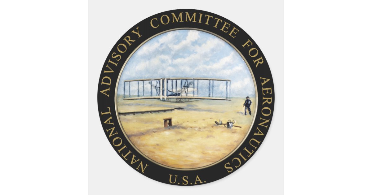 National Advisory Committee for Aeronautics Logo Classic Round Sticker