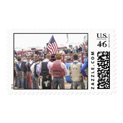 National Anthem & Bull Riders Postage by nascarhorselover